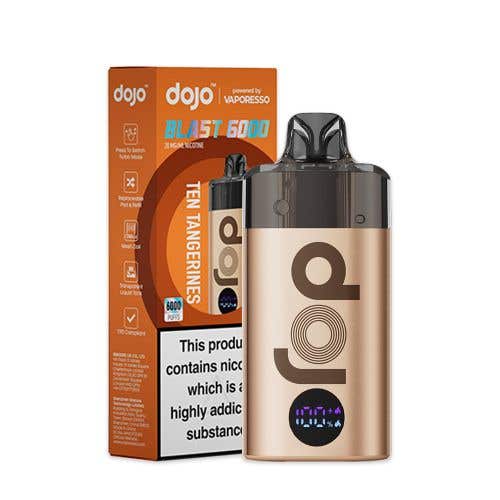 Vaporesso Dojo Blast 6000 Puffs Vape Kit – Box of 10 in Ten Tangerines Flavour at UKVaper