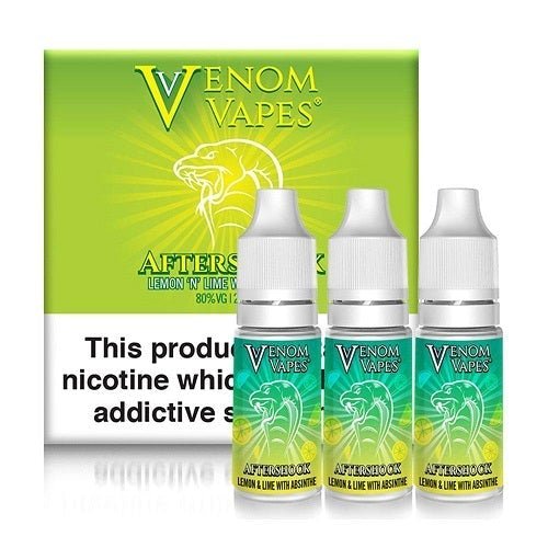 Venom Vapes 10ml E Liquid Pack of 10, After Shock Flavor
