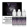 Venom Vapes 10ml E Liquid Pack of 10, Black Flavor