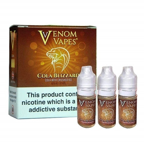 Venom Vapes 10ml E Liquid Pack of 10, Cola Blizarad Flavor