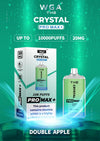 WGA Crystal Pro Max 10000 Puffs Prefilled Pod Vape Kit, Double Apple Flavor