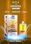 WGA Crystal Pro Max 10000 Puffs Prefilled Pod Vape Kit, Triple Mango Flavor