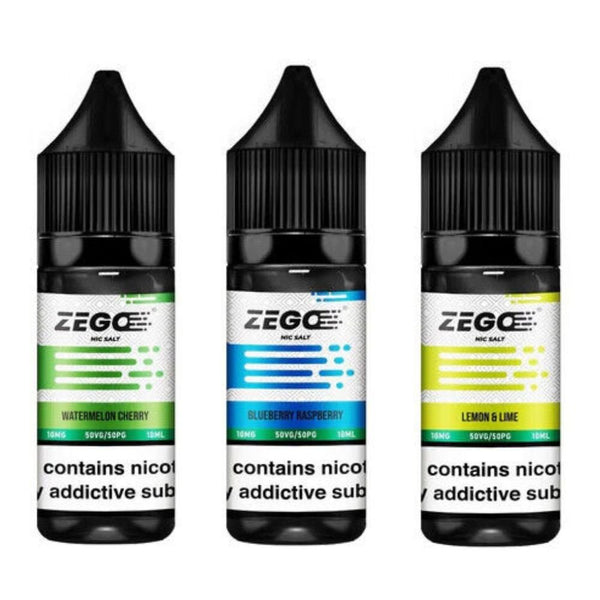 Zego Nic Salt 10ml E-Liquid Pack of 10, UK Vaper