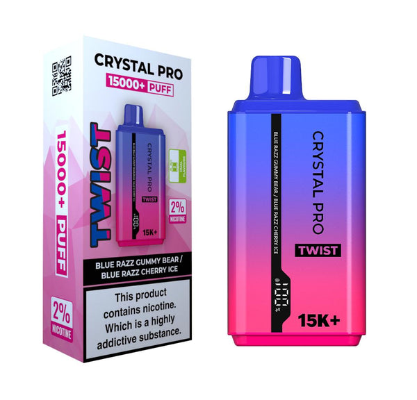 Crystal Pro Twist 15K Puffs Prefilled Pod Kit - Box of 5