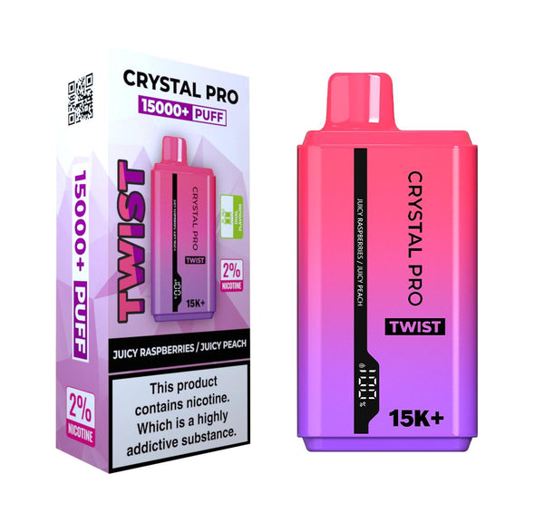 Crystal Pro Twist 15K Puffs Prefilled Pod Kit - Box of 5