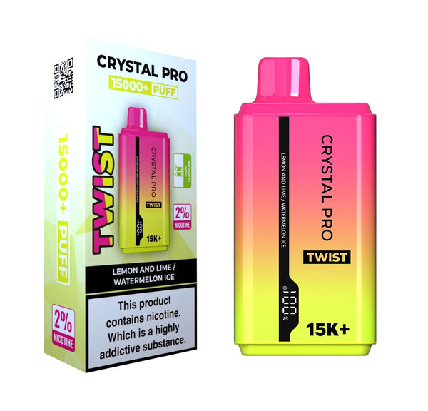 Crystal Pro Twist 15K Puffs Prefilled Pod Kit - Box of 5