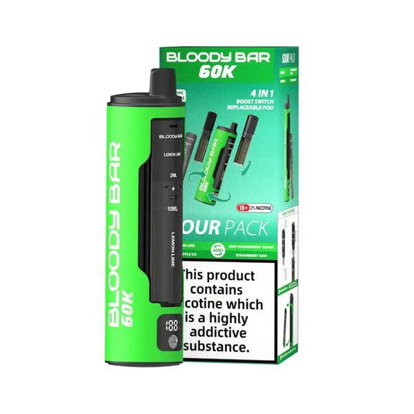 Bloody Bar 60k Puff Prefilled 4 In 1 Pod Vape Kit