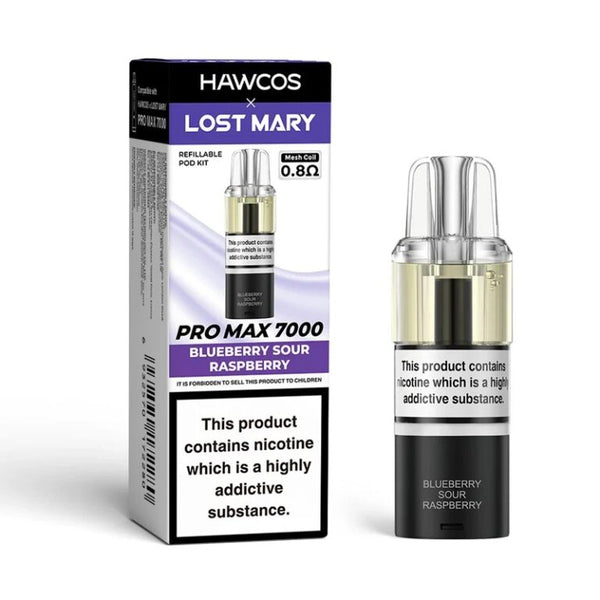 Hawcos x Lost Mary Pro Max 7000 Prefilled Pod + Refill Container - Box Of 5