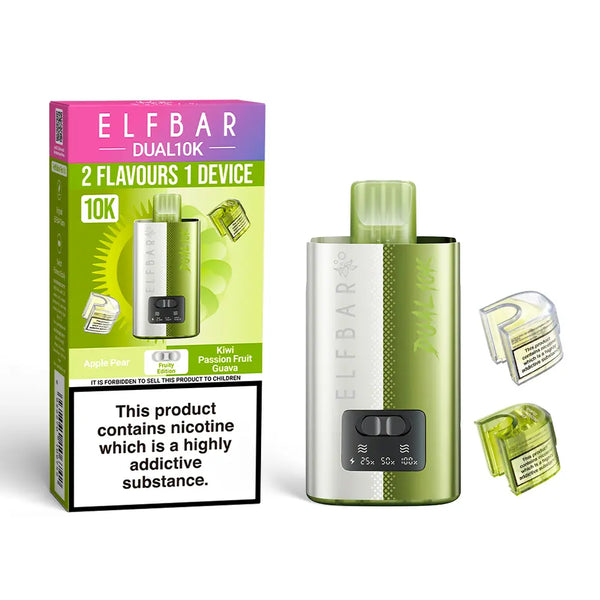 Elf Bar Dual 10K Disposable 2 in 1 Vape TPD Compliant - Box of 5