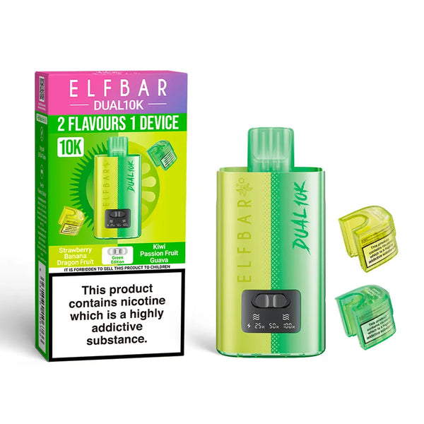 Elf Bar Dual 10K Disposable 2 in 1 Vape TPD Compliant - Box of 5