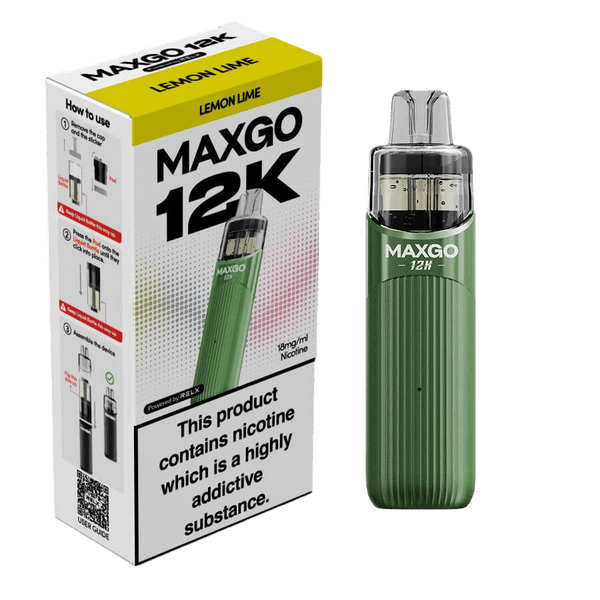RELX MAXGO 12k Pre-Filled Pod Kit TPD Compliant - Pack Of 3