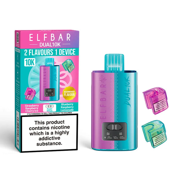 Elf Bar Dual 10K Disposable 2 in 1 Vape TPD Compliant - Box of 5