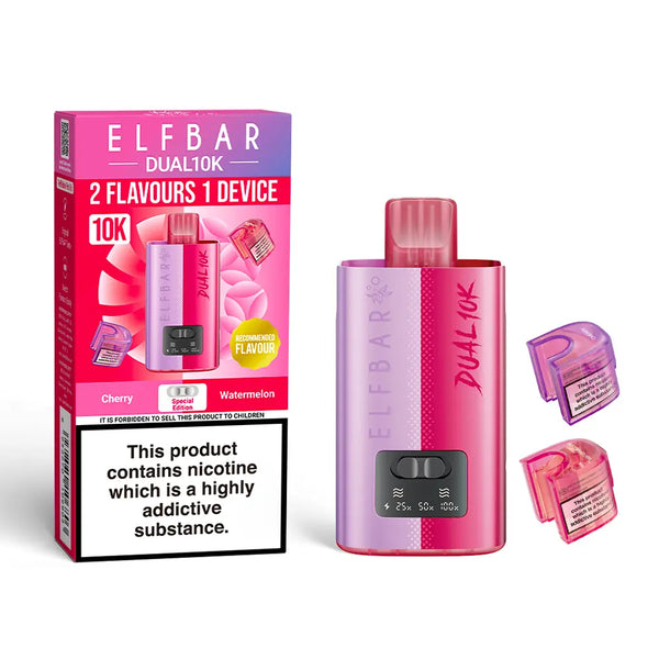 Elf Bar Dual 10K Disposable 2 in 1 Vape TPD Compliant - Box of 5