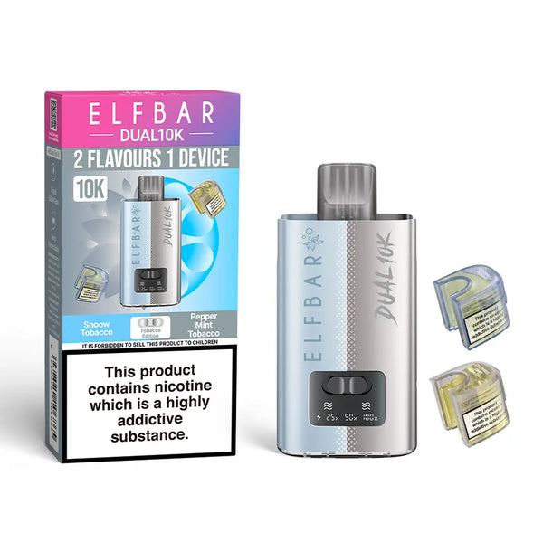Elf Bar Dual 10K Disposable 2 in 1 Vape TPD Compliant - Box of 5