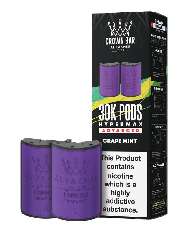 Image Of Al Fakher Crown Bar 30K Hypermax Refills Pods - Box of 5