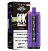 Al Fakher Crown Bar Hypermax 30K Puff Vape Kit, Lush Ice Flavor