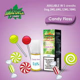 Amazonia 10ml E Liquid 50 50 Pack of 10, Candy Floss Flavor