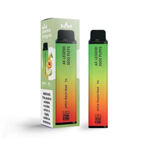 Aroma King 3500 Prefilled Vape Pod Device Pack of 10, Apple Peach Pear Flavor
