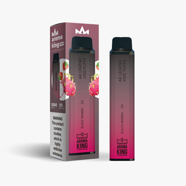 Aroma King 3500 Prefilled Vape Pod Device Pack of 10, Black Mamba Flavor
