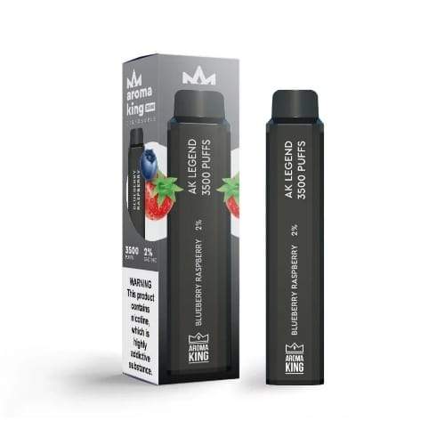 Aroma King 3500 Prefilled Vape Pod Device Pack of 10, Blueberry Raspberry Flavor