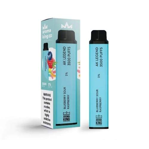 Aroma King 3500 Prefilled Vape Pod Device Pack of 10, Blueberry Sour Raspberry Flavor