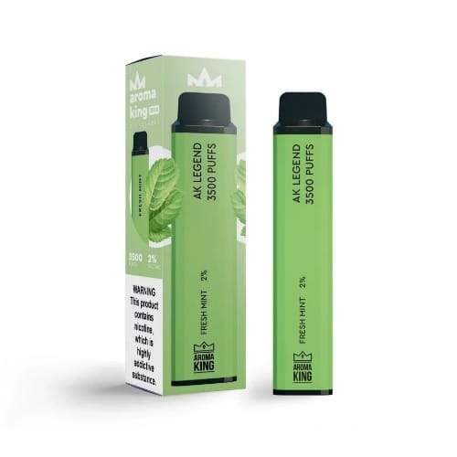Aroma King 3500 Prefilled Vape Pod Device Pack of 10, Fresh MInt Flavor