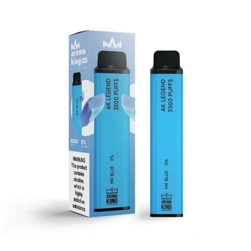 Aroma King 3500 Prefilled Vape Pod Device Pack of 10, Mr Blue Flavor