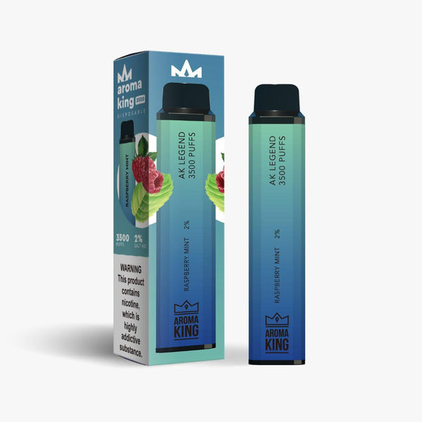 Aroma King 3500 Prefilled Vape Pod Device Pack of 10, Raspberry MintFlavor