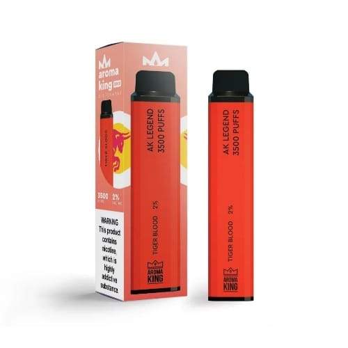 Aroma King 3500 Prefilled Vape Pod Device Pack of 10, Tiger Blood Flavor