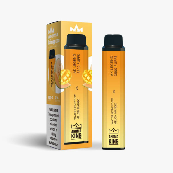 Aroma King 3500 Prefilled Vape Pod Device Pack of 10, Water Honey Dew Melon Mango