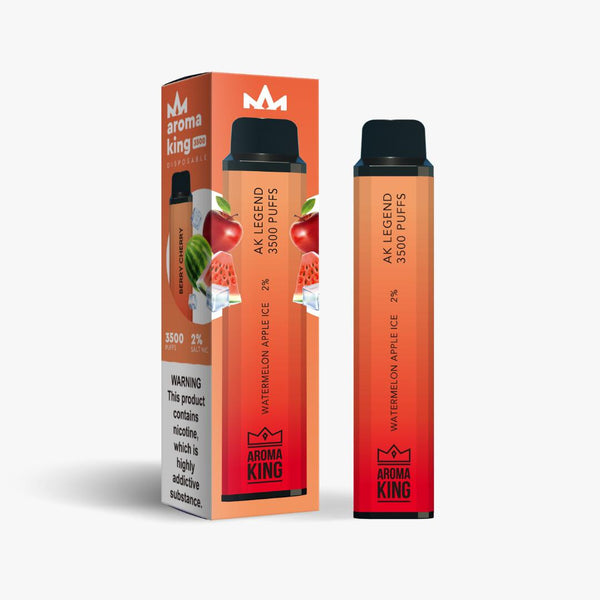 Aroma King 3500 Prefilled Vape Pod Device Pack of 10, Watermelon Apple Ice Flavor