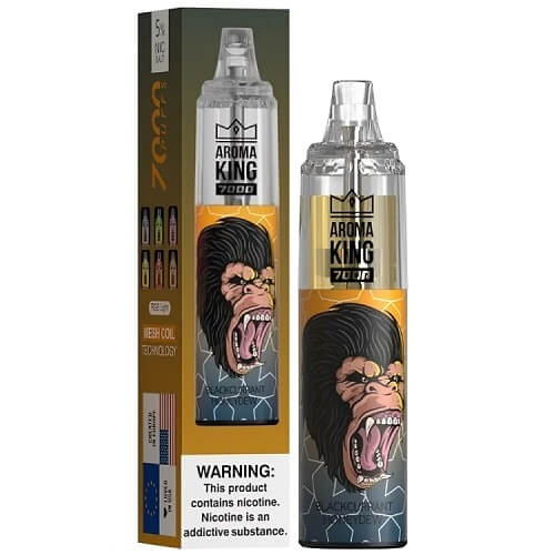 Aroma King 7000 Prefilled Vape Pod Device Pack of 10, Black Current Honey Dew Flavor