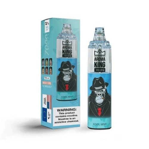 Aroma King 7000 Prefilled Vape Pod Device Pack of 10, Cool Mint Flavor