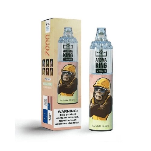 Aroma King 7000 Prefilled Vape Pod Device Pack of 10, Gummy Bear Flavor