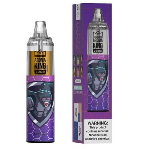 Aroma King 7000 Prefilled Vape Pod Device Pack of 10, Mr Blue Flavor