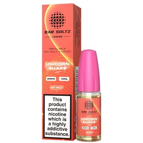 Bar Soltz 10ml Nic Salt E Liquid Pack of 10, Unicorn Shake Flavor