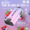 Bling Ultra Plus 30k Puffs Prefilled Pod Vape Box of 5, Blueberry Cotton Candy Flavor