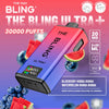 Bling Ultra Plus 30k Puffs Prefilled Pod Vape Box of 5, Blueberry Hubba Bubba Flavor