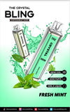 Crystal Bling 6000 Prefilled Vape Pod Device, Fresh Mint Flavor