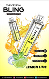 Crystal Bling 6000 Prefilled Vape Pod Device, Lemon Lime Flavor
