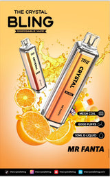 Crystal Bling 6000 Prefilled Vape Pod Device, Mr Fanta Flavor
