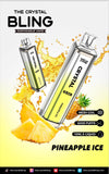 Crystal Bling 6000 Prefilled Vape Pod Device, Pineapple Ice Flavor