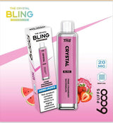 Crystal Bling 6000 Prefilled Vape Pod Device, Prime Strawberry Watermelon Flavor
