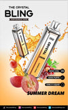 Crystal Bling 6000 Prefilled Vape Pod Device, Summer Dream Flavor