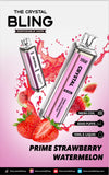 Crystal Bling 6000 Puffs Prefilled Vape Pod Box of 10, Prime Strawberry Watermelon Flavor
