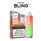Crystal Bling Max 8K Puffs Prefilled Pod Kit Box of 5, Cherry Watermelon Flavor