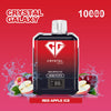 Crystal Galaxy 10000 Puffs Prefilled Vape Pack of 10, Red Apple Ice Flavor