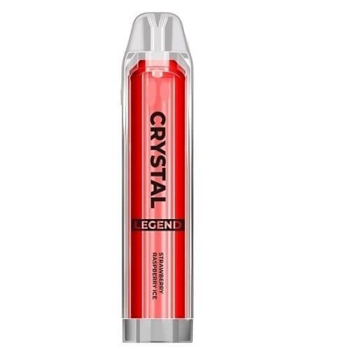 Crystal Legend 4K Puffs Prefilled Vape PodPack of 10, Strawberry Raspberry Ice Flavor