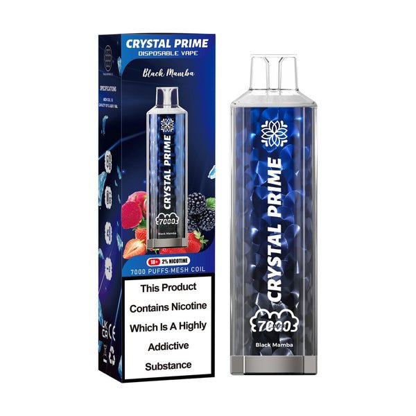 Crystal Prime 7000 Puffs Vape Pod Kit, Black Mamba Flavor