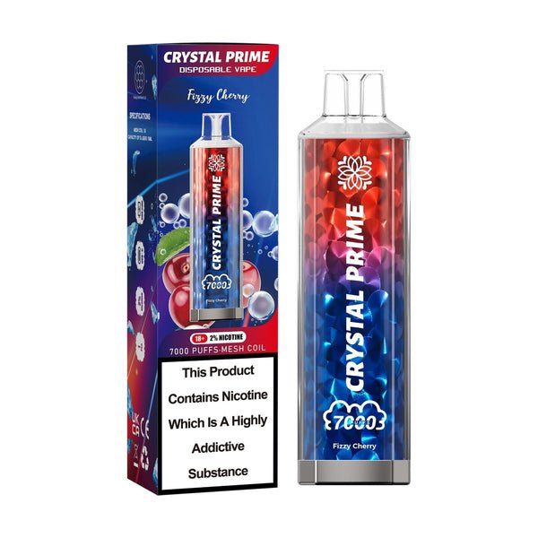 Crystal Prime 7000 Puffs Vape Pod Kit, Fizzy Cherry Flavor
